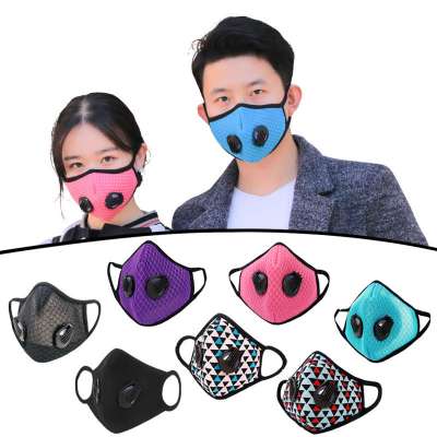 colorful n99 activated carbon filter sport pollution fabric face mask