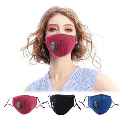 short plush dustproof coldproof  gold velvet mouth pollution face mask with respirator