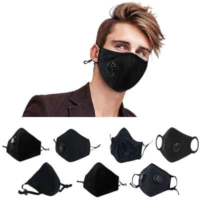 black cotton carbon pm 2.5 filter pollution mouth dust face filter mask